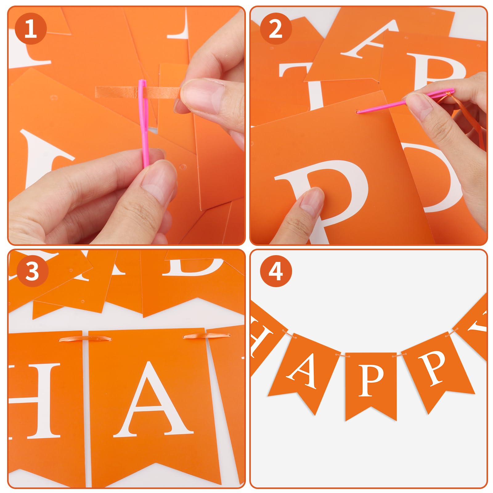 Waenerec happy birthday banner assembly kit enables quick setup.