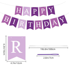 Waenerec happy birthday banner roll, eco-friendly and reusable