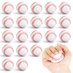 Waenerec mini baseball stress ball 20-pack close-up showing soft foam texture for squeeze play
