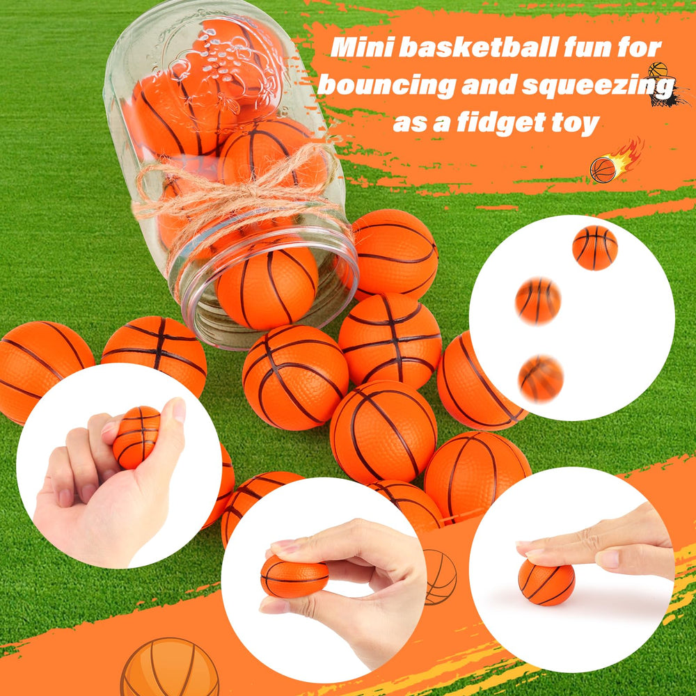 Waenerec mini basketball stress ball close-up foam texture, soft and lightweight.