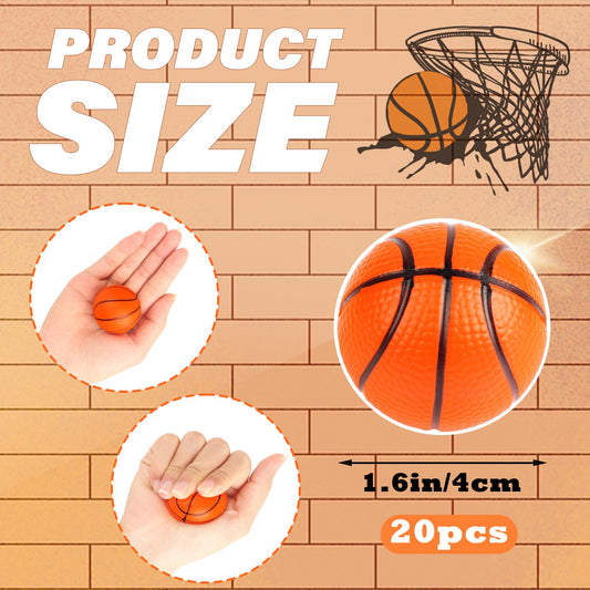 Waenerec mini basketball stress ball side view, compact fidget toy for classrooms.
