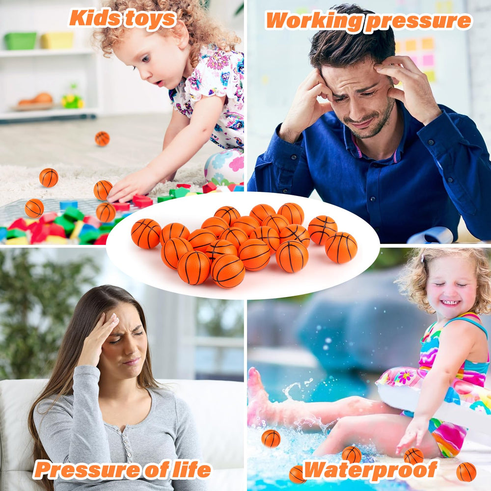 Waenerec mini basketball stress ball texture detail, elastic and squeezable.