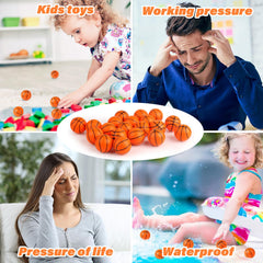 Waenerec mini basketball stress ball texture detail, elastic and squeezable.