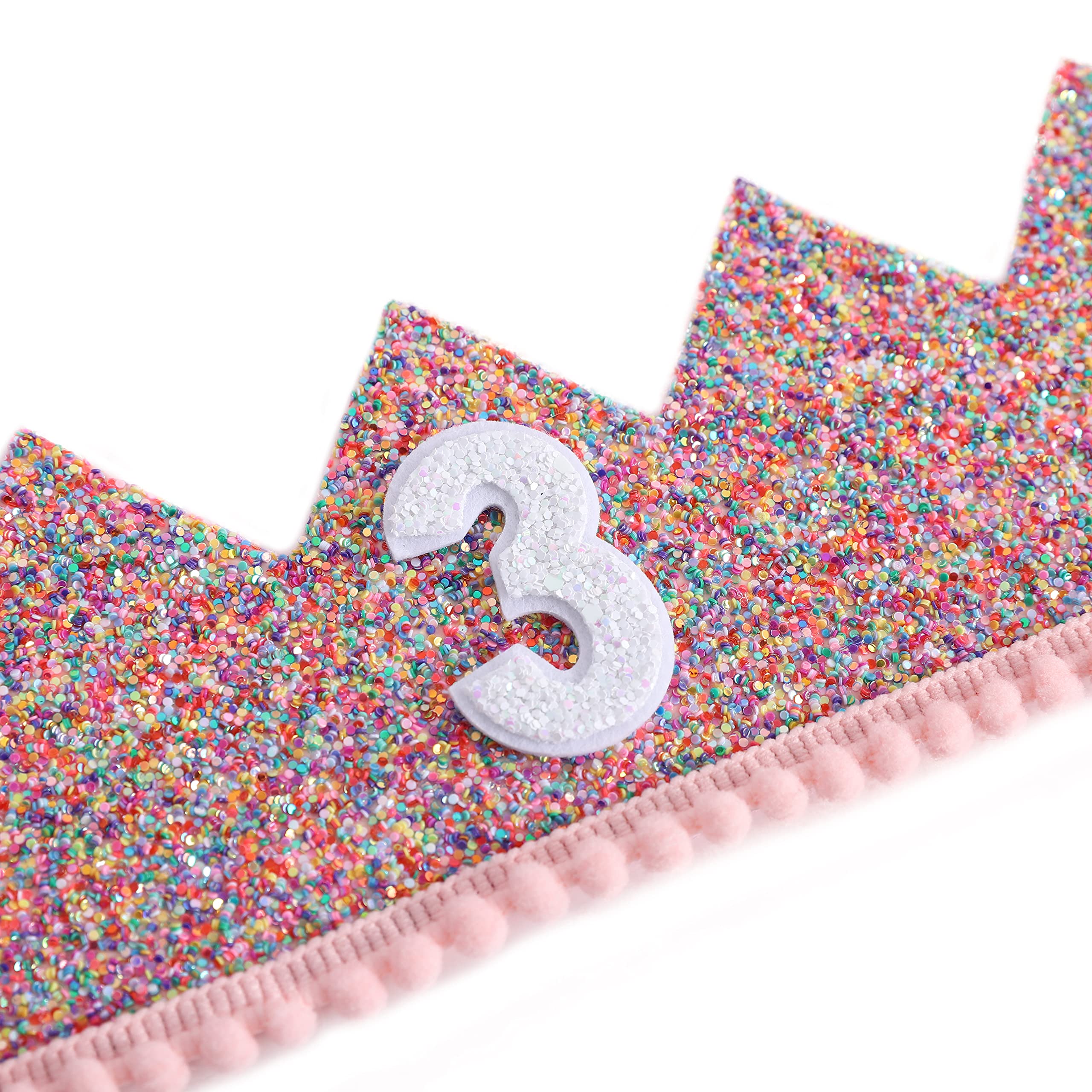 WAHAWU Rainbow Crown side tilt look for whimsical party styling.