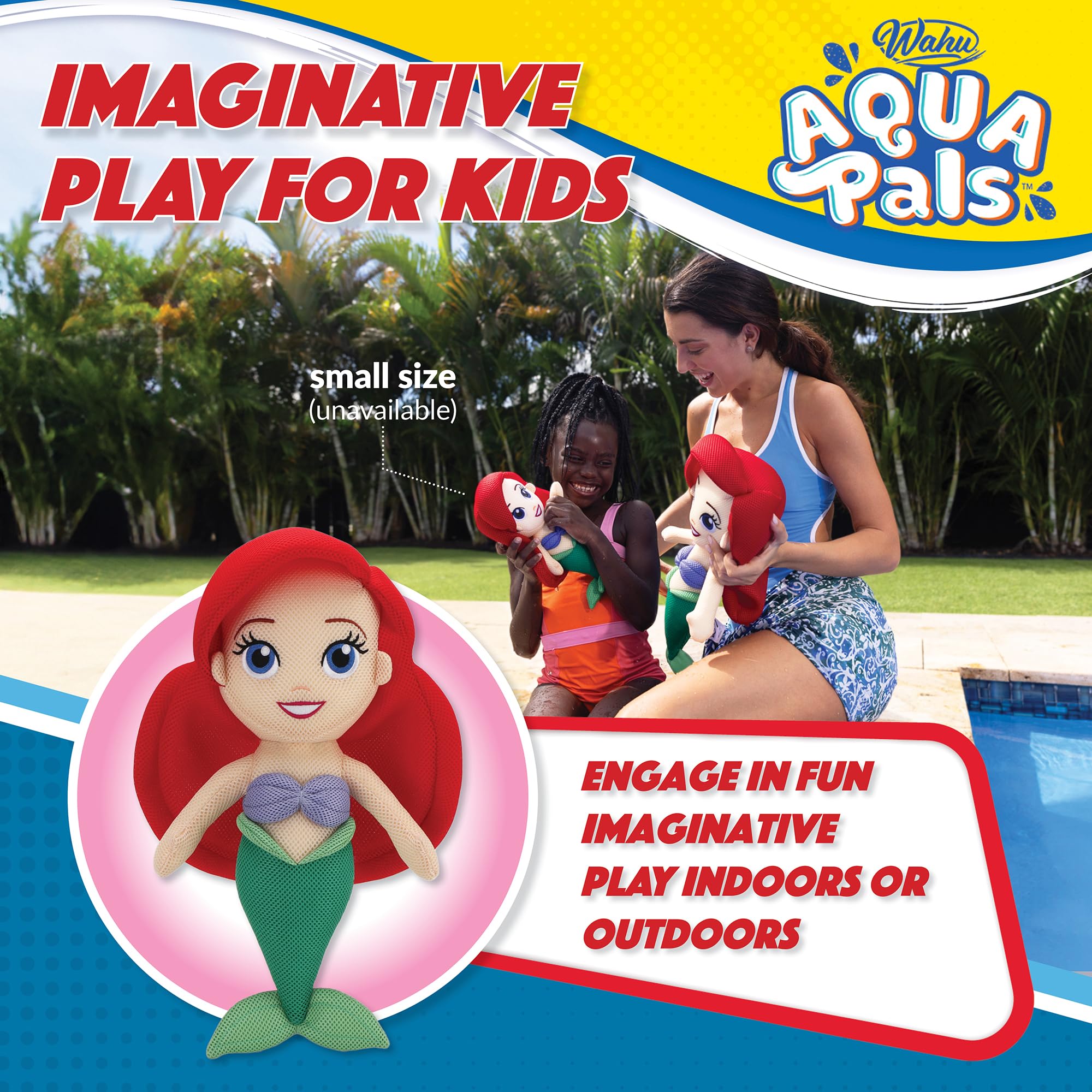 WAHU Aqua Pals Ariel shows UV fade-resistant colors for lasting fun