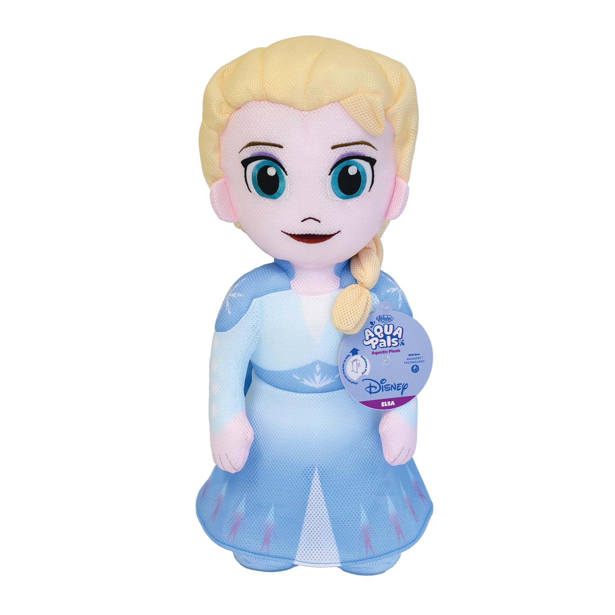 Breathable mesh fabric close up on Elsa plush for quick drying