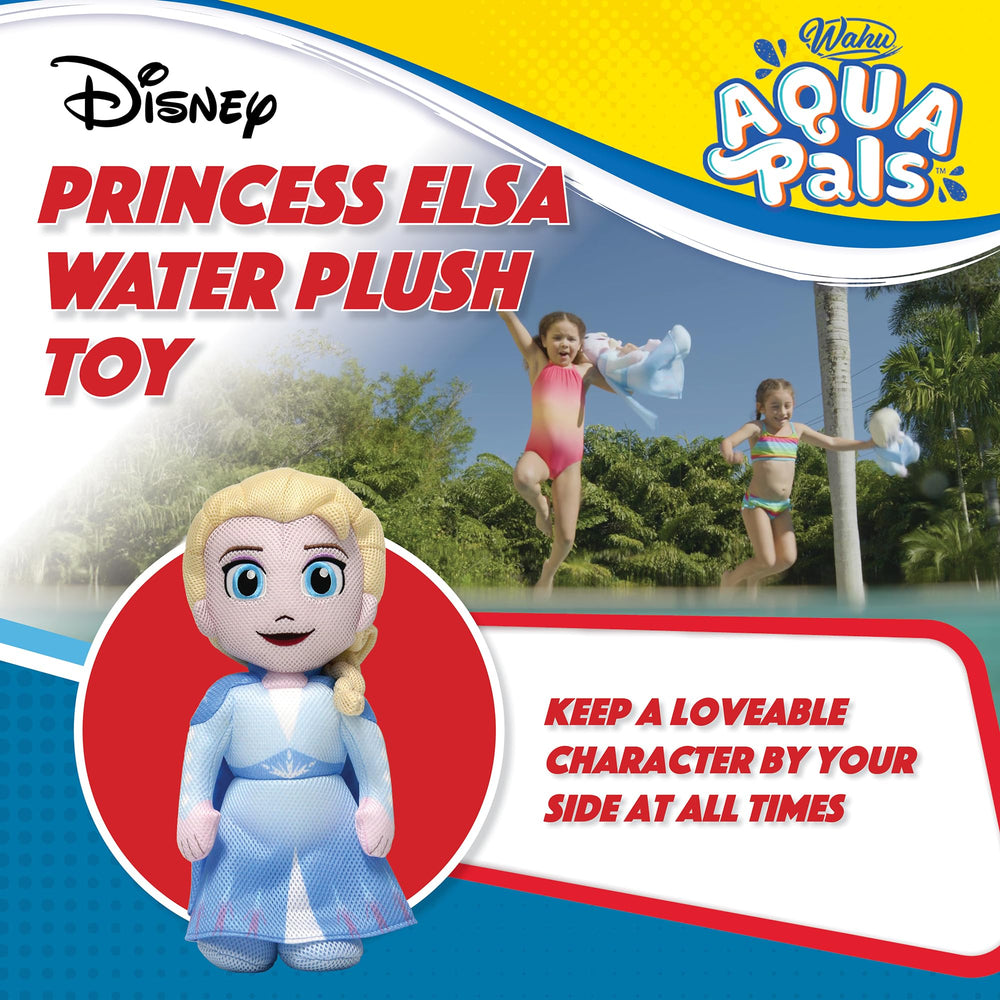 Lightweight Elsa plush is easy for kids to handle in water.