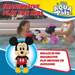 WAHU Aqua Pals Mickey Mouse plush measures 16 inches and floats in water.