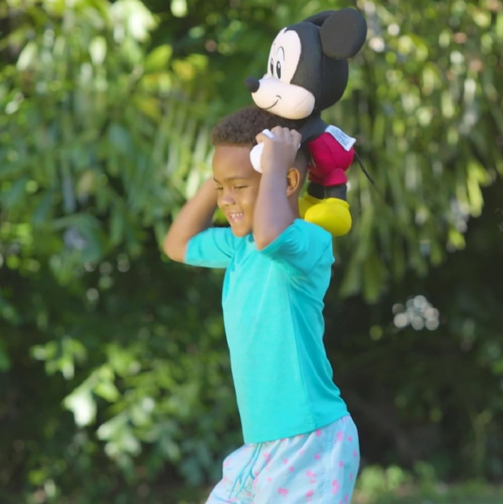 WAHU Aqua Pals Mickey Mouse plush at the beach for sunny, imaginative adventures.