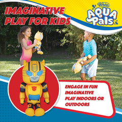 Imaginative play with WAHU Bumblebee near water inspires storytelling.