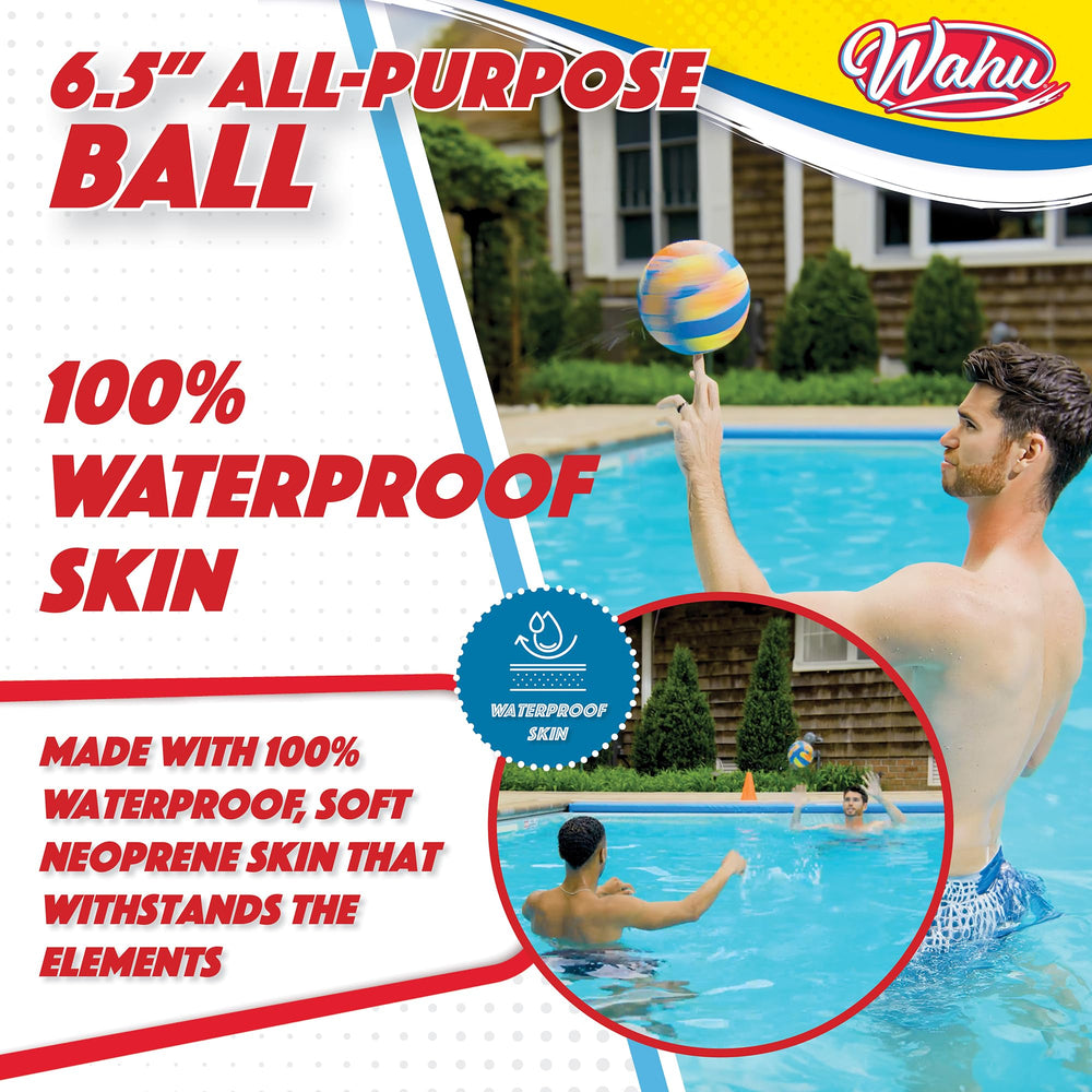 Wahu family-friendly water sport ball suitable for pool, beach, and backyard adventures.