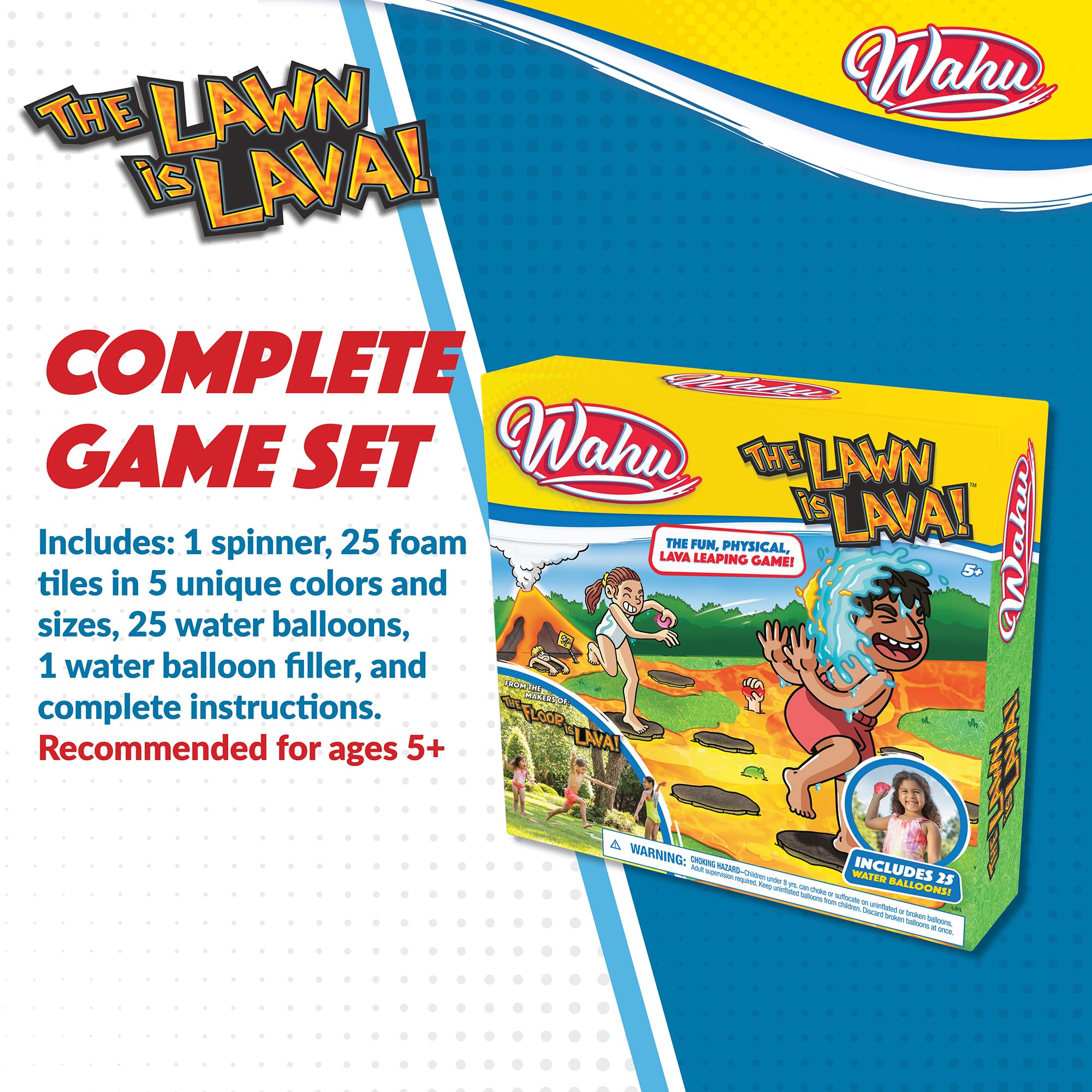 WAHU Lawn is Lava backyard setup shown for portable play