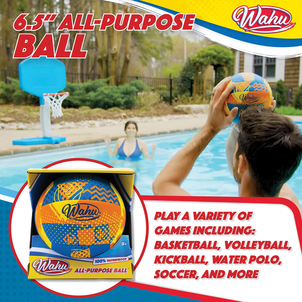 Wahu neoprene skin waterproof ball endures all weather, reducing soggy ball mess.
