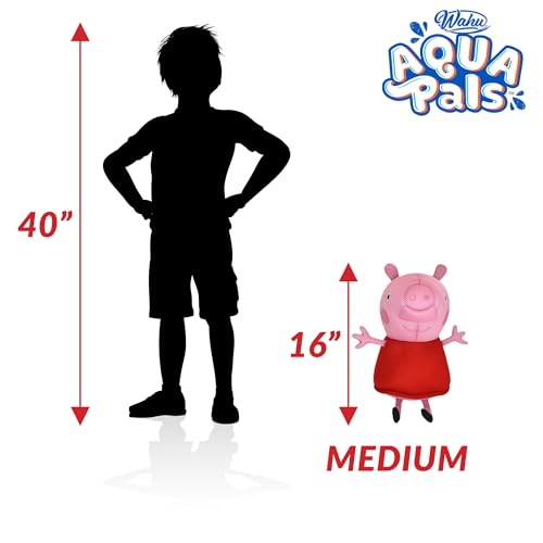 WAHU Peppa Pig plush bath time companion, easy cleanup after swimming.