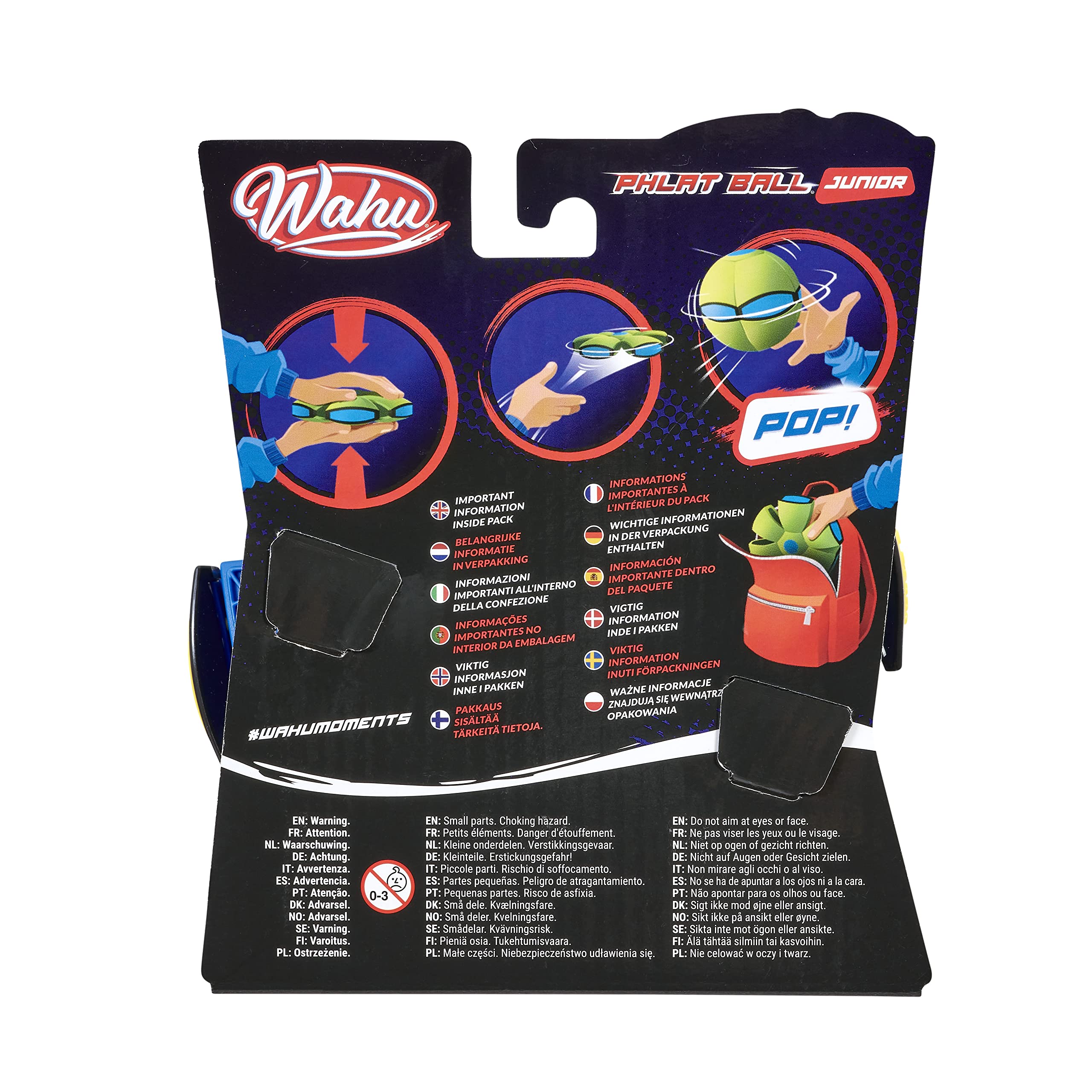 WAHU Phlat Ball Jr. compact design packs flat for easy travel.