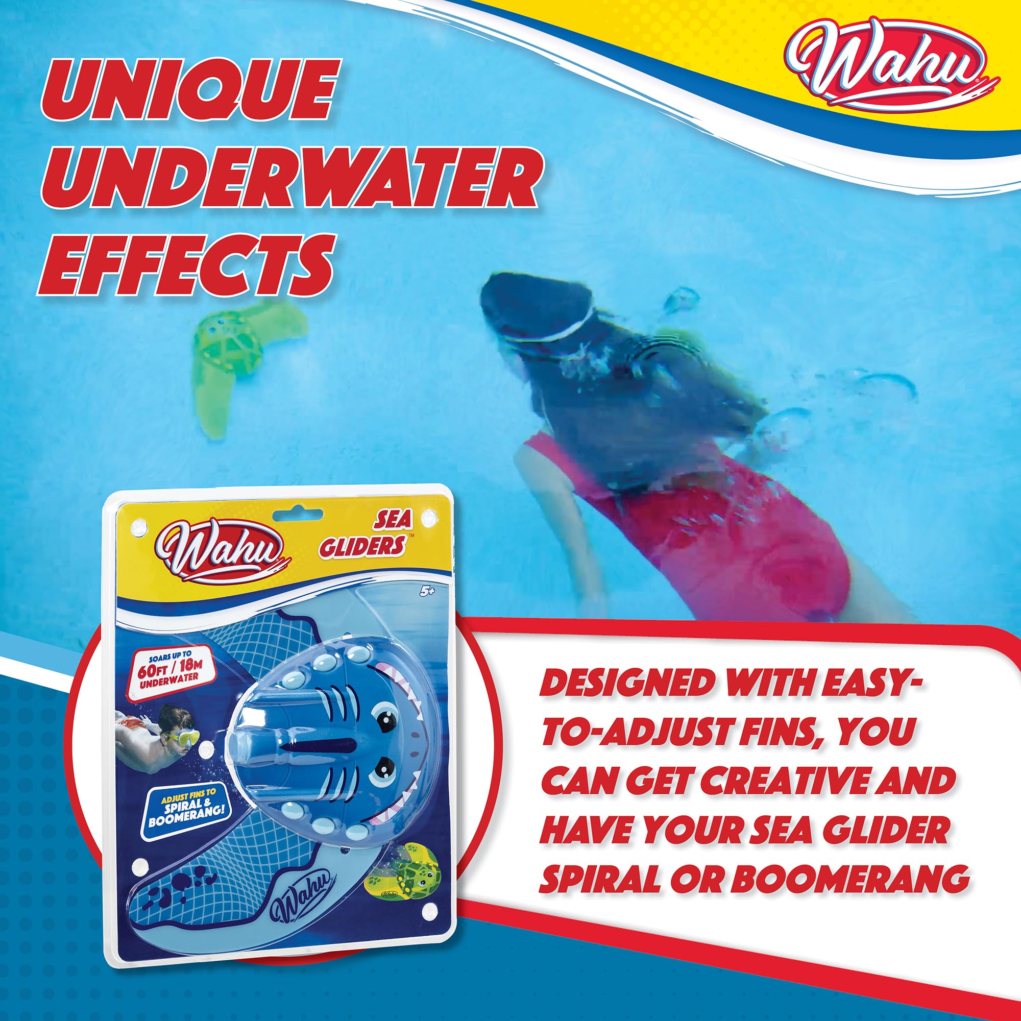 WAHU Sea Gliders suitable for children age five and up for safe, engaging play.