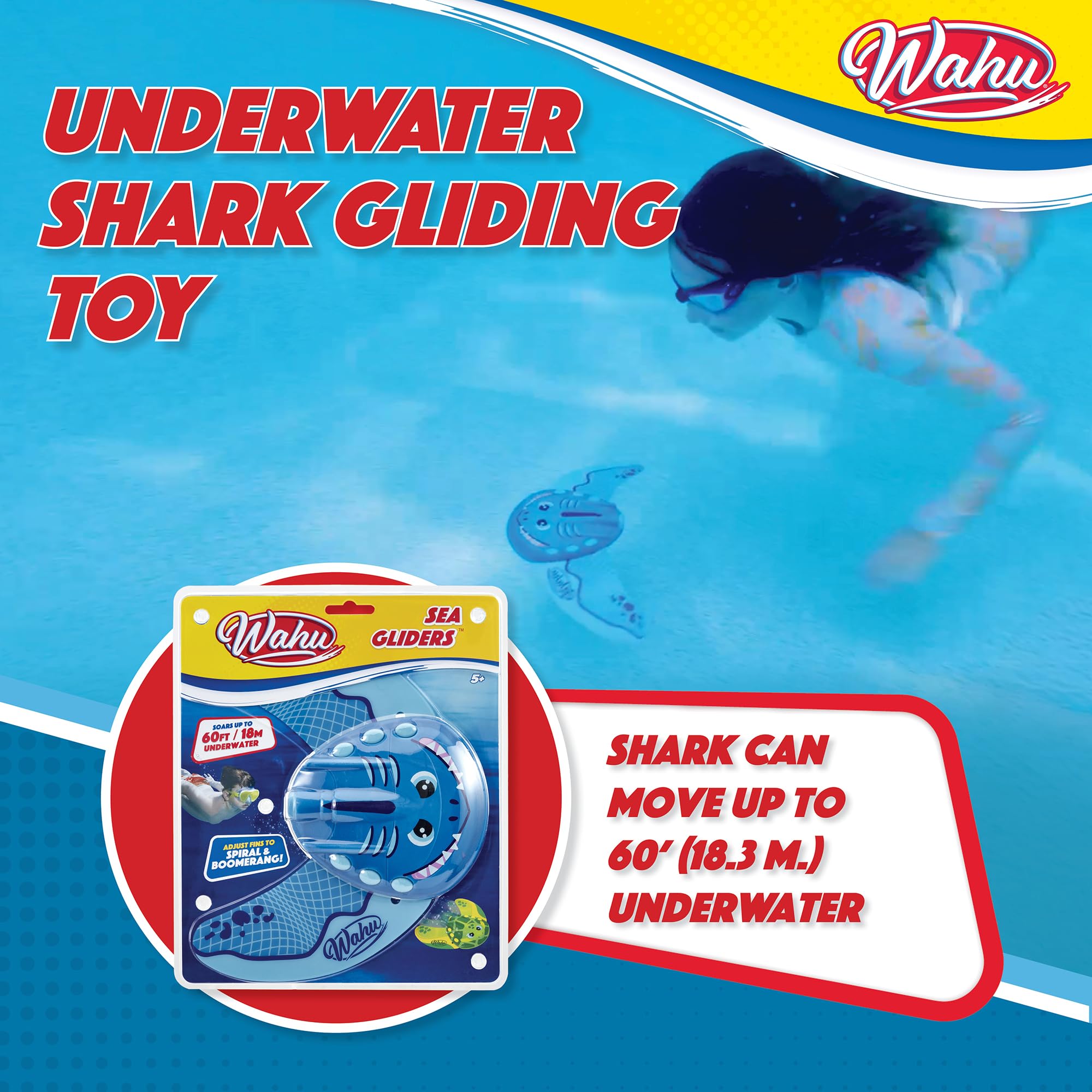 WAHU Sea Gliders Easy submerge and release design for instant underwater fun.