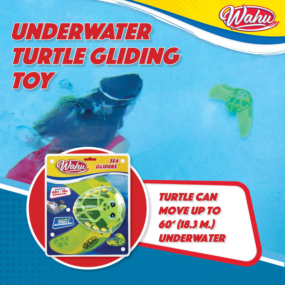 WAHU Sea Gliders Turtle adjustable fins enabling spirals and boomerangs
