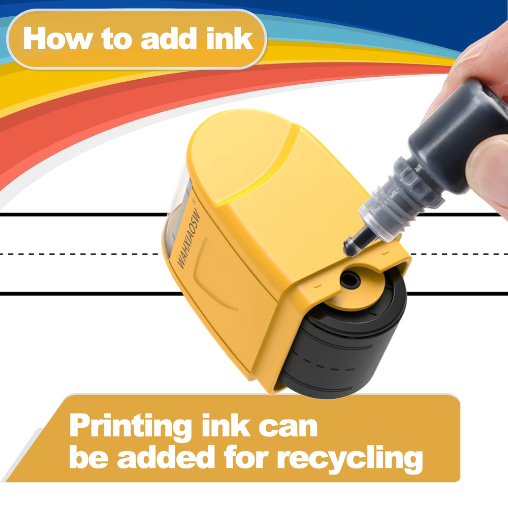 WAHXIAOSW compact handwriting stamp, portable design for travel.