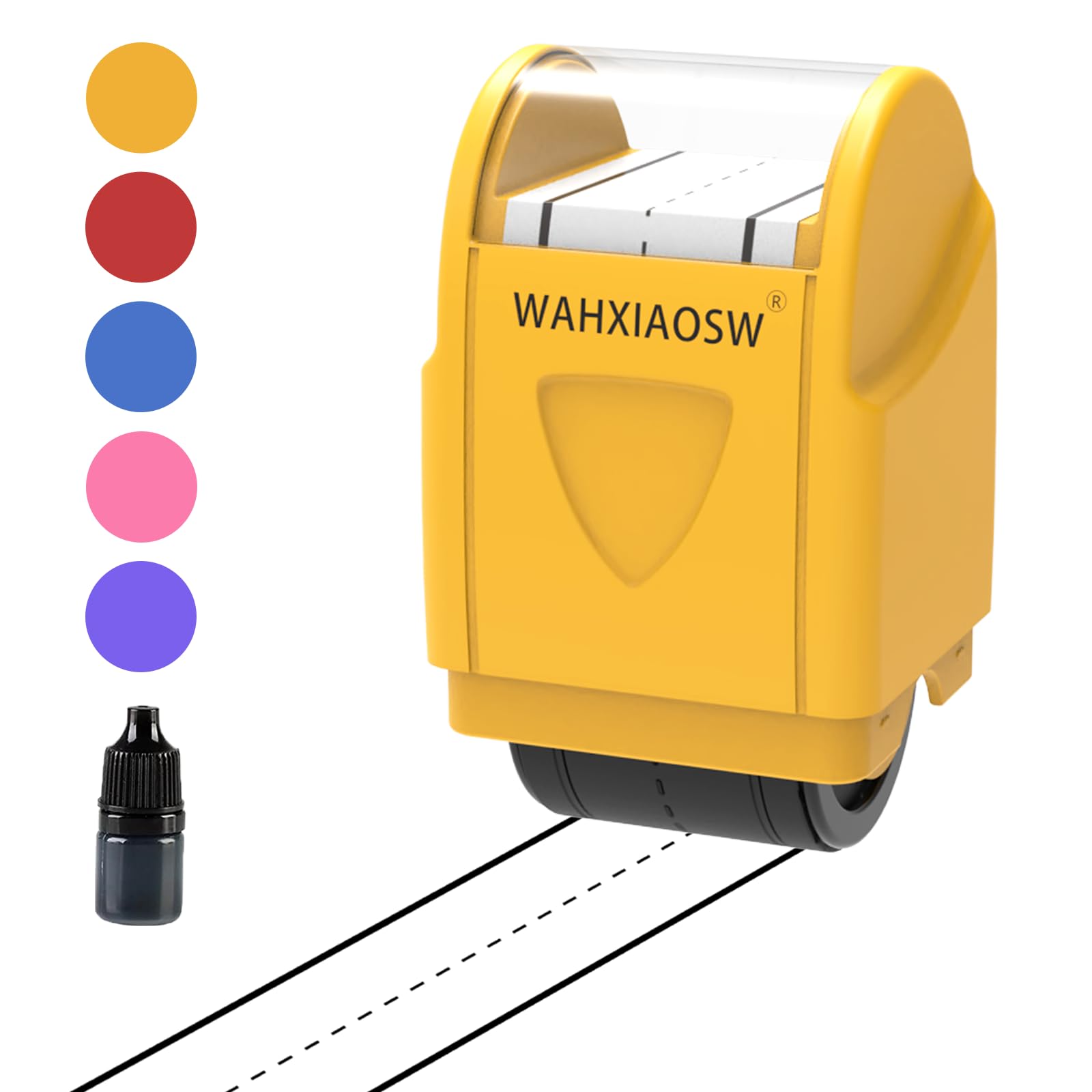WAHXIAOSW handwriting lines stamp roller, front view, for neat practice.