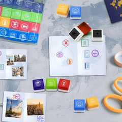 WAHXIAOSW detailed stamps ideal for scrapbooks and travel journals.