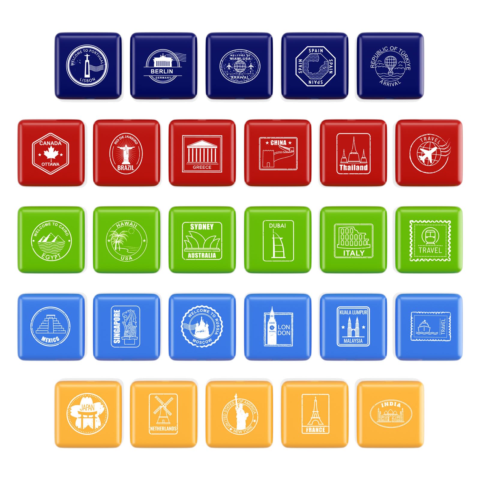 WAHXIAOSW storage box keeps all 28 stamps neatly organized and portable.