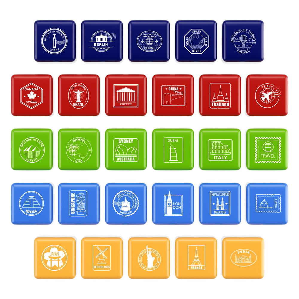 WAHXIAOSW storage box keeps all 28 stamps neatly organized and portable.