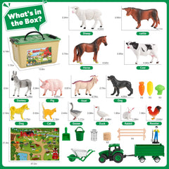 WAIIW storage box for easy cleanup and transport of farm toys