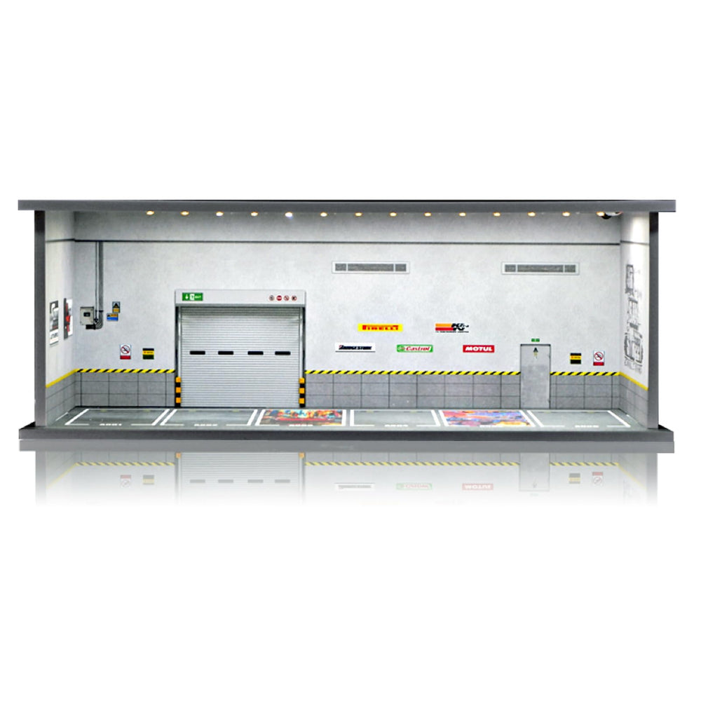 Waivvy Depot 1/64 display garage with six parking spaces for organized cars.