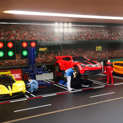 Waivvy racetrack diorama top section creates immersive display for collectors
