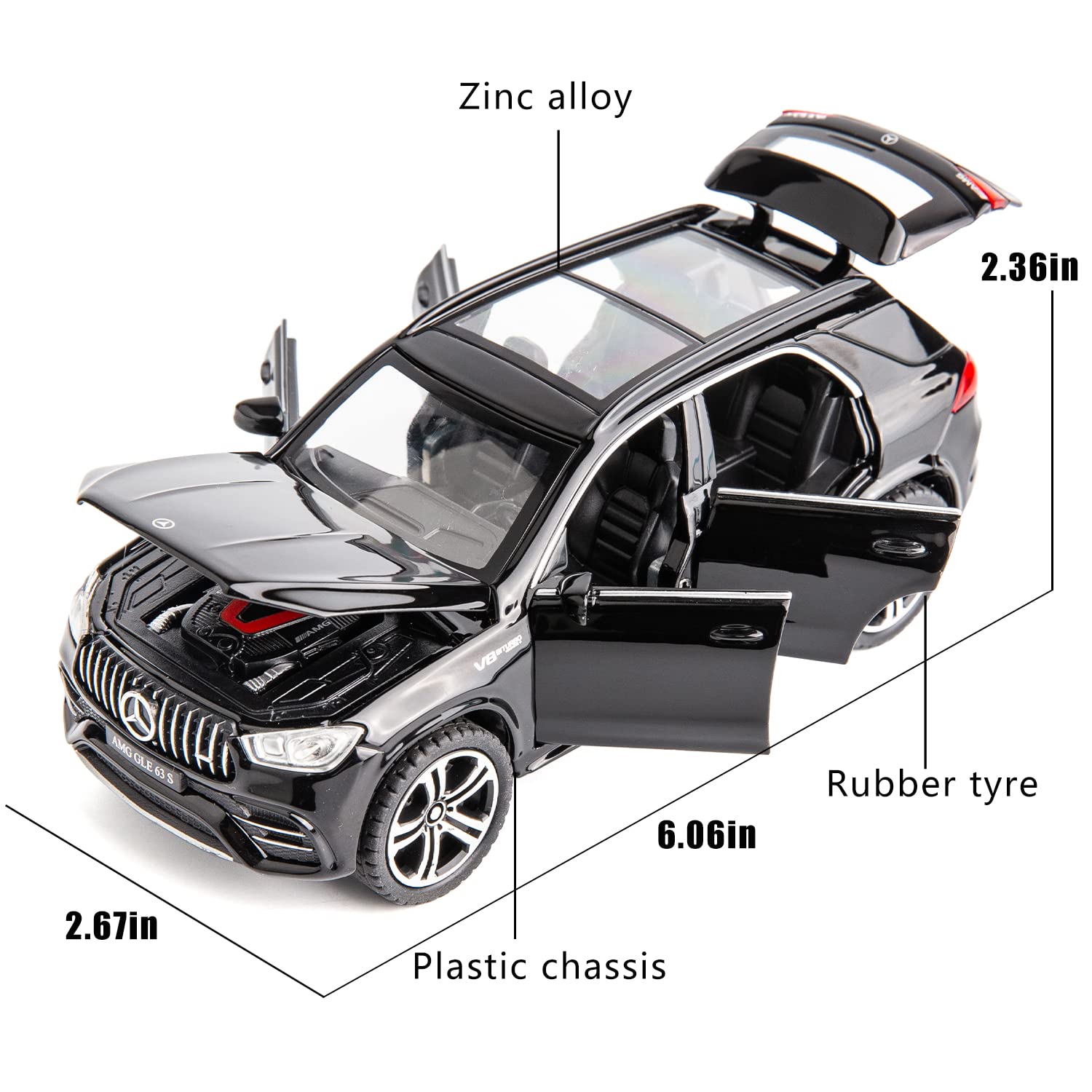 WAKAKAC AMG GLE 63S engine sound and lights demo for immersive pretend play.