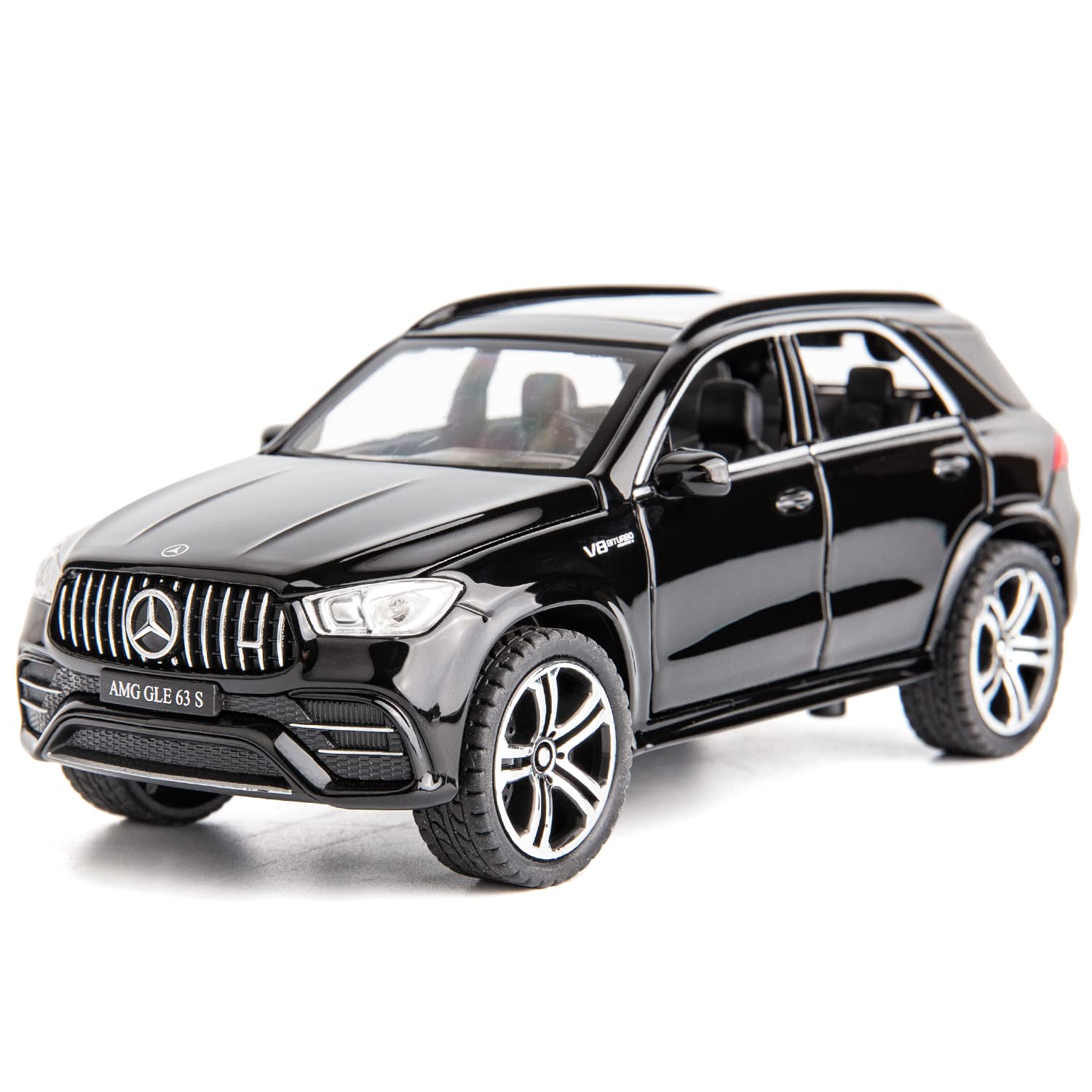 WAKAKAC AMG GLE 63S pull-back car, durable alloy model for play and display.