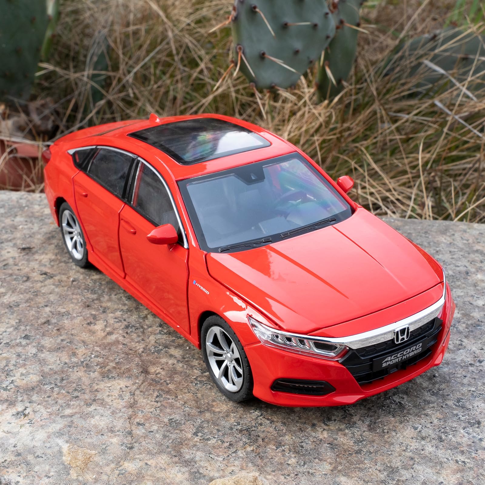 WAKAKAC toy car red shiny finish, attractive for display and play.