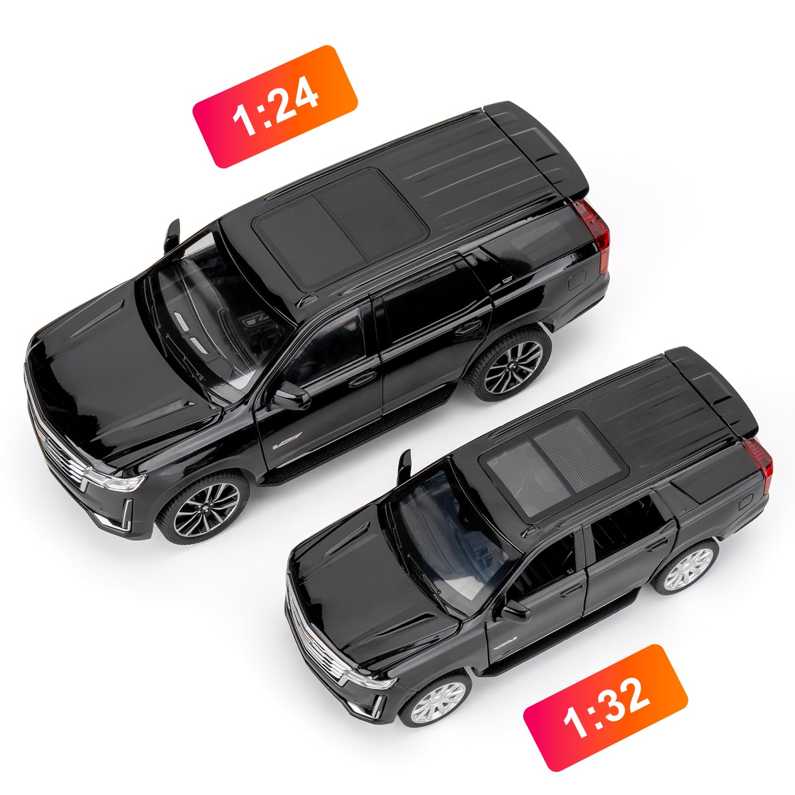 WAKAKAC Toy Car Escalade lights and sounds create immersive play experiences.