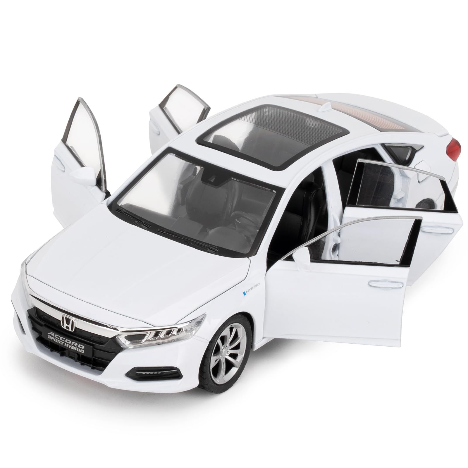 WAKAKAC 1:24 Accord toy car front view shows durable die-cast build for play and display.