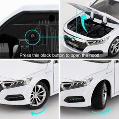 WAKAKAC 1:24 Accord toy car lights and sounds enhance pretend driving.