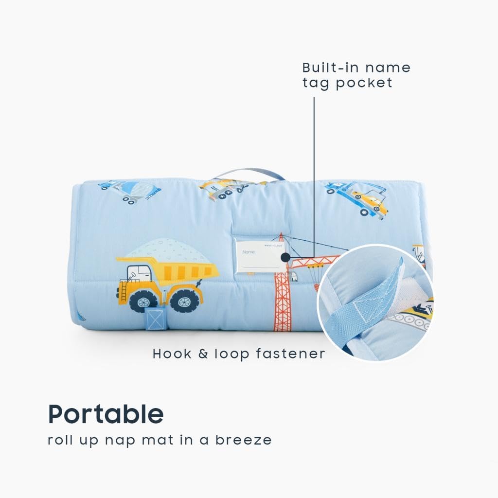 Wake In Cloud all-in-one nap mat 50x20 inches saves space in classrooms.