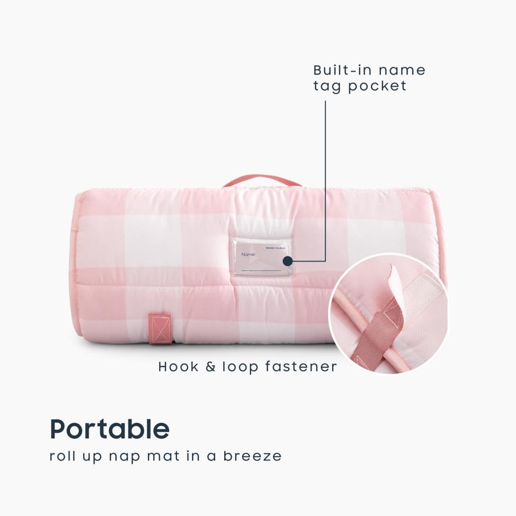 Wake In Cloud nap mat with removable 20x10 pillow for flexible rest