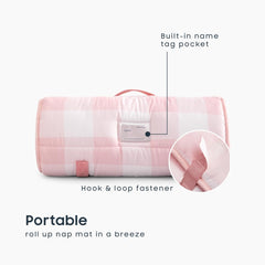 Wake In Cloud nap mat with removable 20x10 pillow for flexible rest