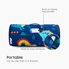 Wake In Cloud pillow-included nap mat for quick, tidy naps.