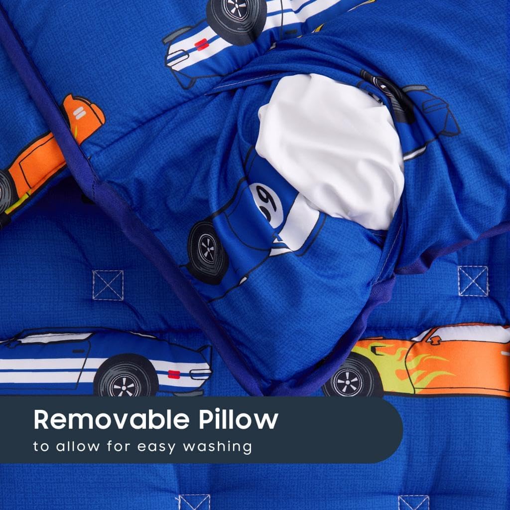 Wake In Cloud nap mat showing removable pillow for easy washing