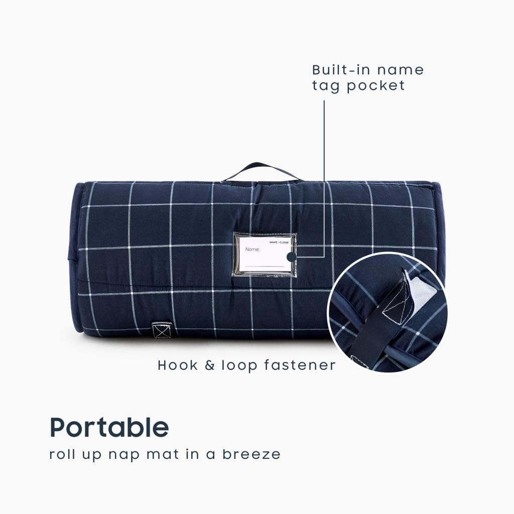 Wake In Cloud nap mat roll-up with handle for portable comfort