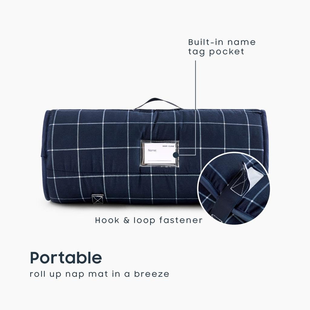 Wake In Cloud nap mat roll-up with handle for portable comfort
