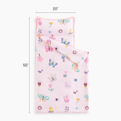 Wake In Cloud nap mat with pillow and blanket for versatile preschool use.