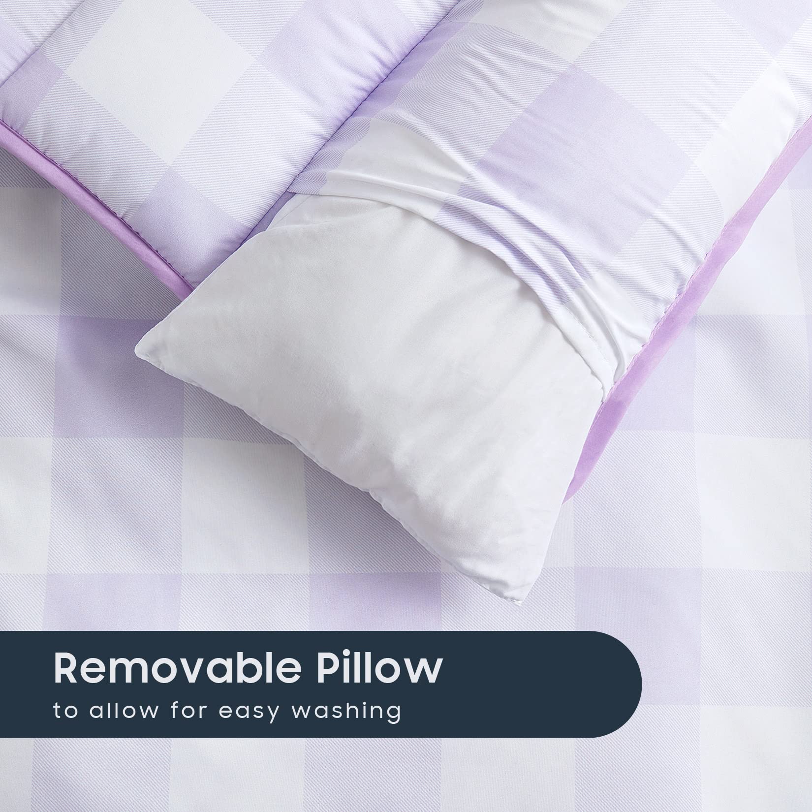 Wake In Cloud soft brushed microfiber offers gentle warmth for quiet rest.
