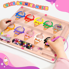 wakeInsa color sorting ice cream visual aids for learning colors