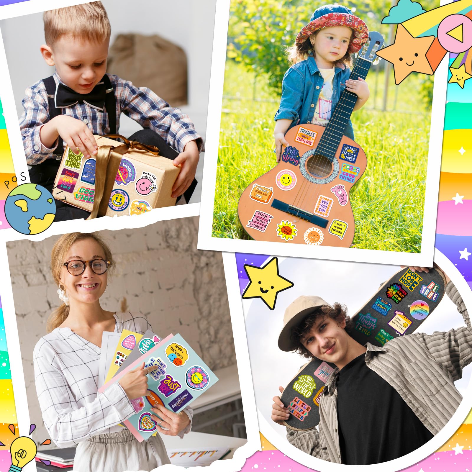 WAKEMOODEI scrapbook sticker adds vibrant detail to projects