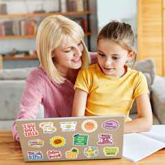 WAKEMOODEI vision-board stickers inspire goals with vibrant art.