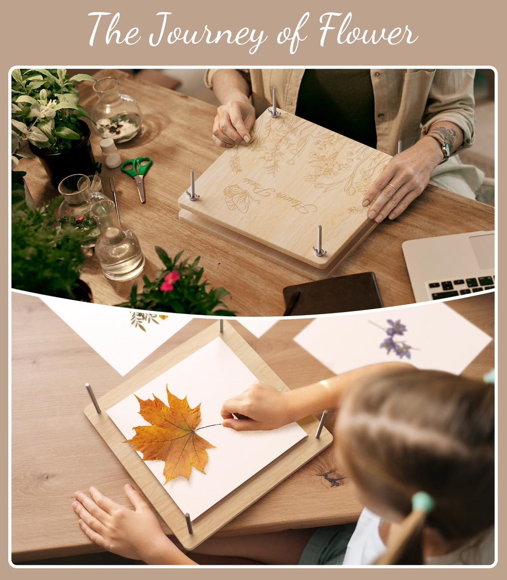 Wakhow compact design allows portable flower pressing