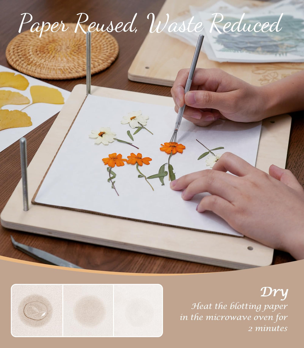 Wakhow press enables dried flower projects like cards and frames